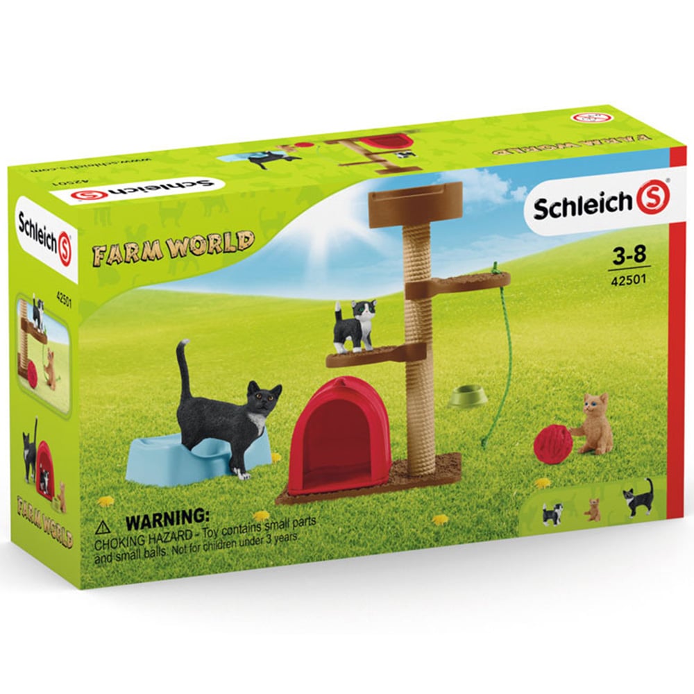 Schleich Farm World Playtime for Cute Cats Toy Playset Image 3