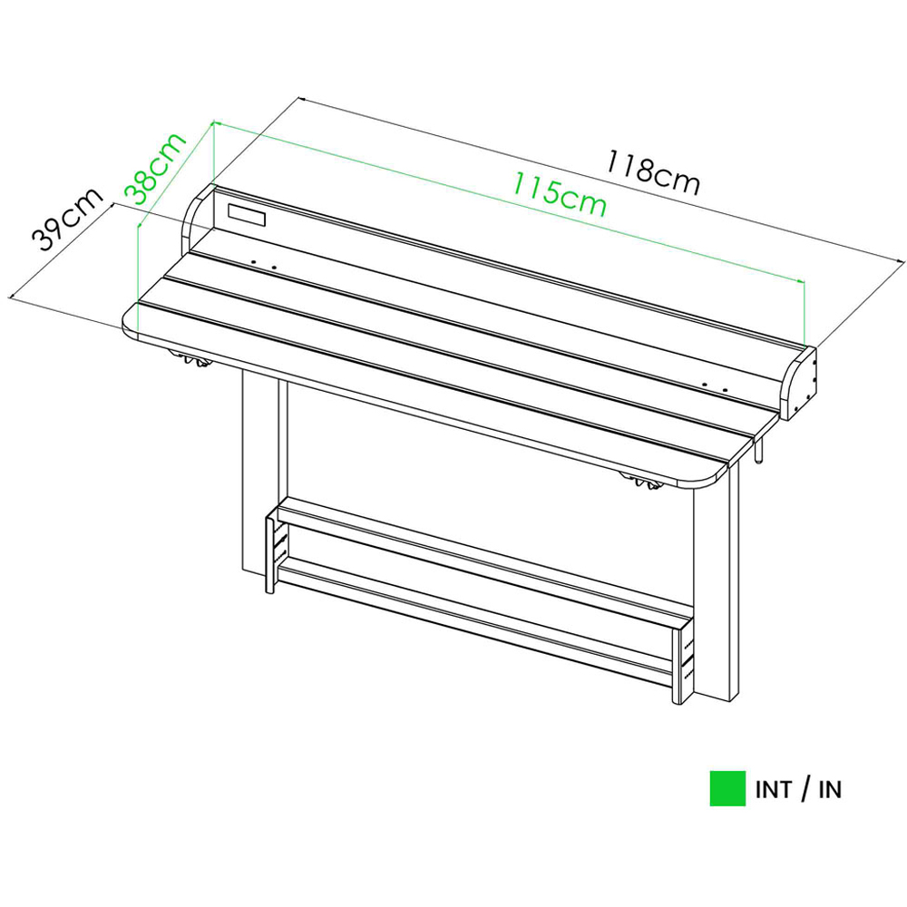 Cerland Acanta Wooden Foldable Balcony Bar Table Image 9