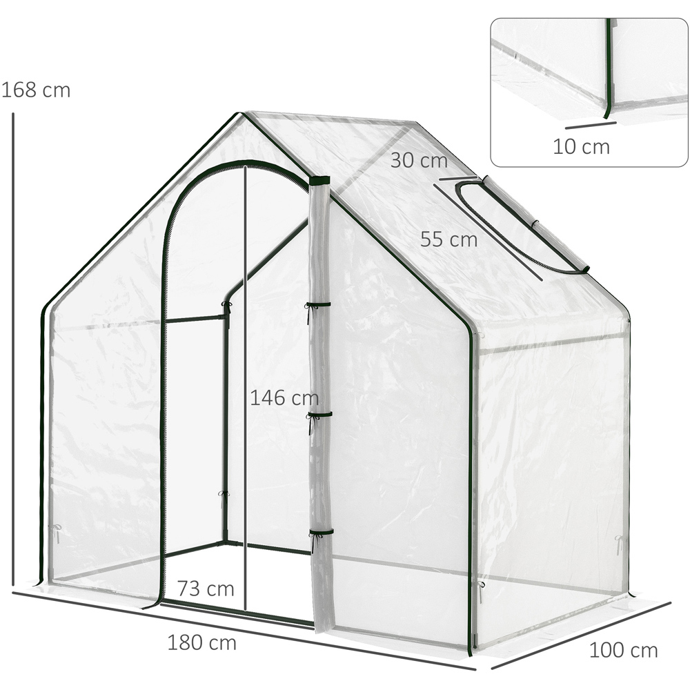 Outsunny PVC 5.9 x 3.3ft Portable Mini Greenhouse Image 7