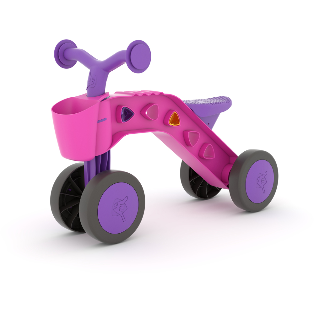 Chillafish ItsiBitsi Fuchsia Ride On with Play Blocks and Storage Basket Image 4