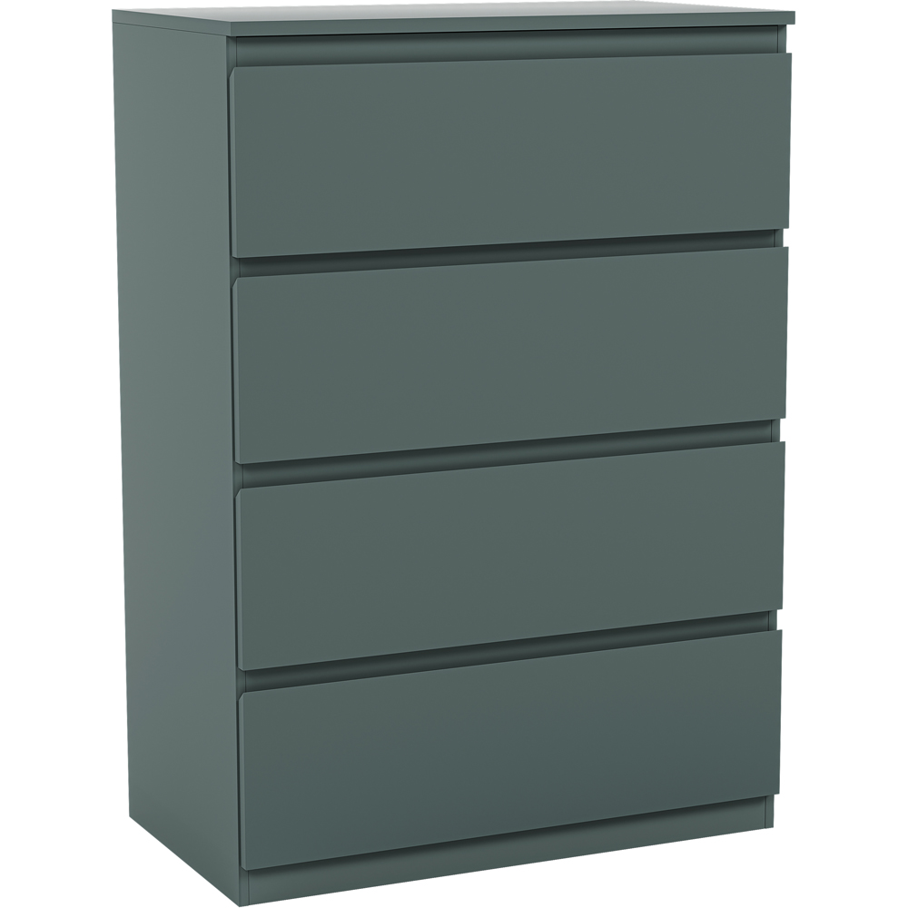 VIDA DESIGNS Denver Jasper Green 4 Drawer Bedside Table Image 2