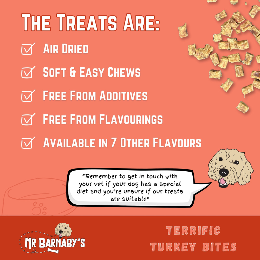 Mr Barnaby's Terrific Turkey Bites Dog Treats 4 Pack Image 6