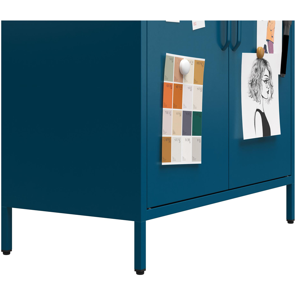 Dorel Annie 2 Door Deep Blue Storage Cabinet Image 8