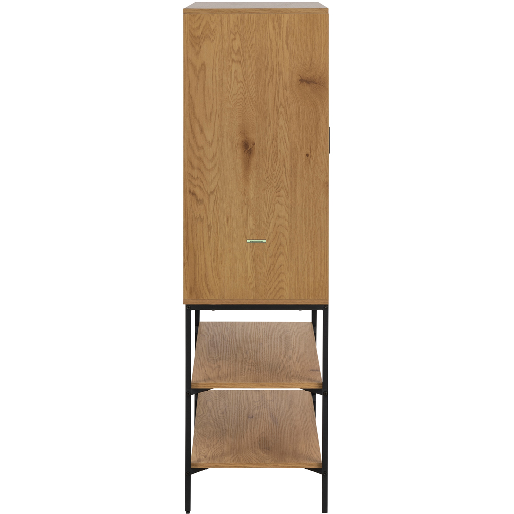 Florence Jaipur 2 Door 2 Shelf Wild Oak Storage Cabinet Image 4