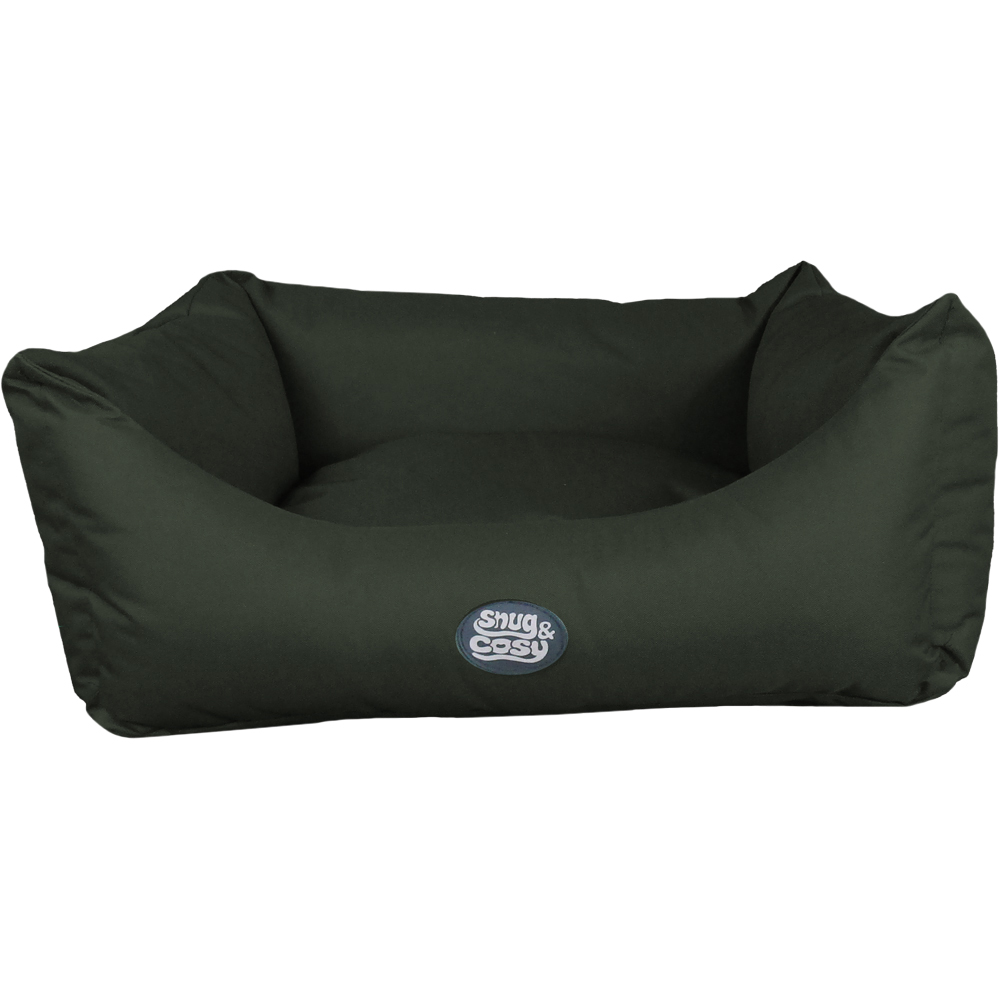 Snug & Cosy Pescara Small Rectangle Green Dog Bed Image 1