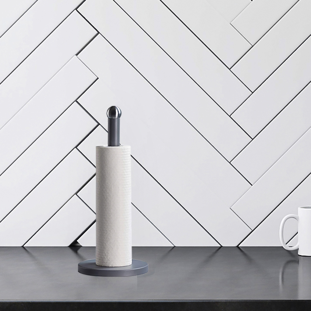 Innoteck Essentials Matt Grey Kitchen Paper Towel Holder Image 2