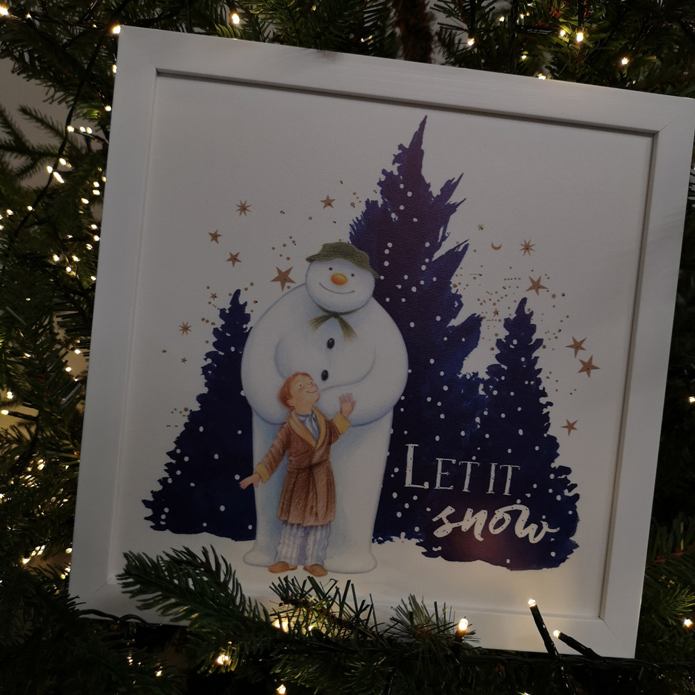 Samuel Alexander The Snowman and The Snow dog Christmas Light Up Wall Art 30 x 30cm Image 4