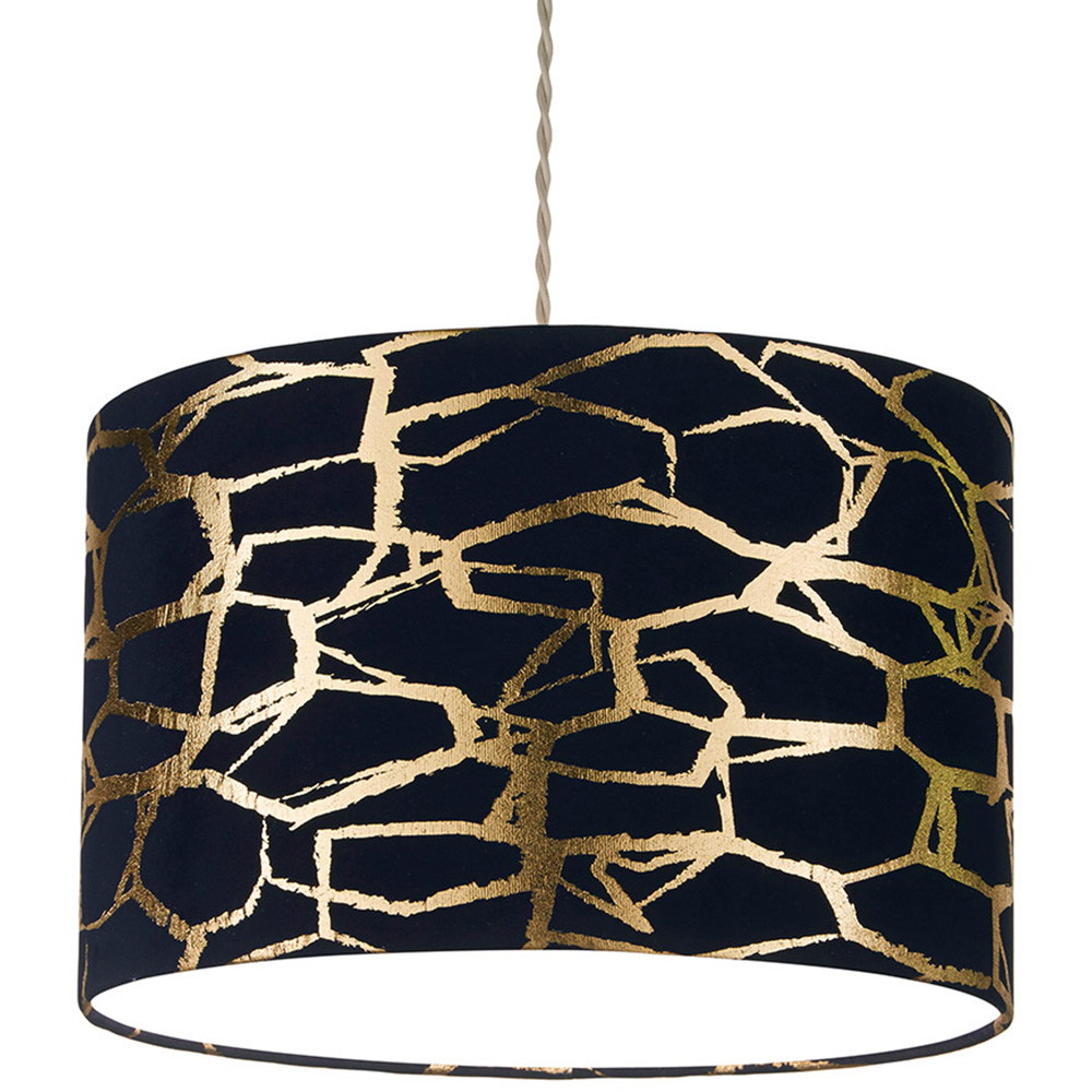 Keira Pendant Shade – Navy/Gold Image 1