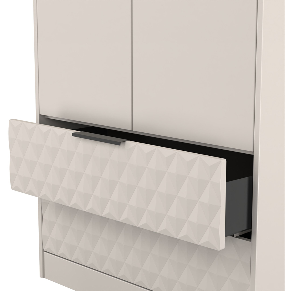 Crowndale Harlequin 2 Door 2 Drawer Kashmir Matt Tall Wardrobe Ready Assembled Image 6