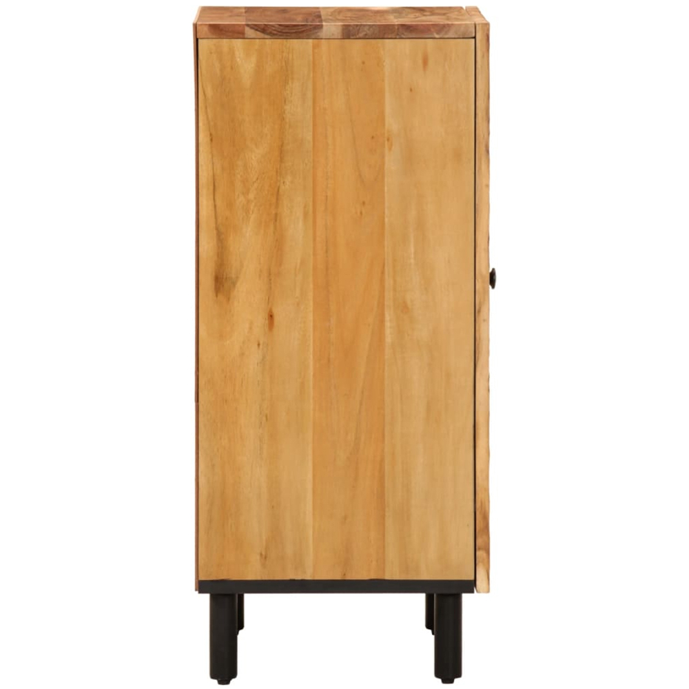 vidaXL Single Door Solid Acacia Wood Side Cabinet Image 5