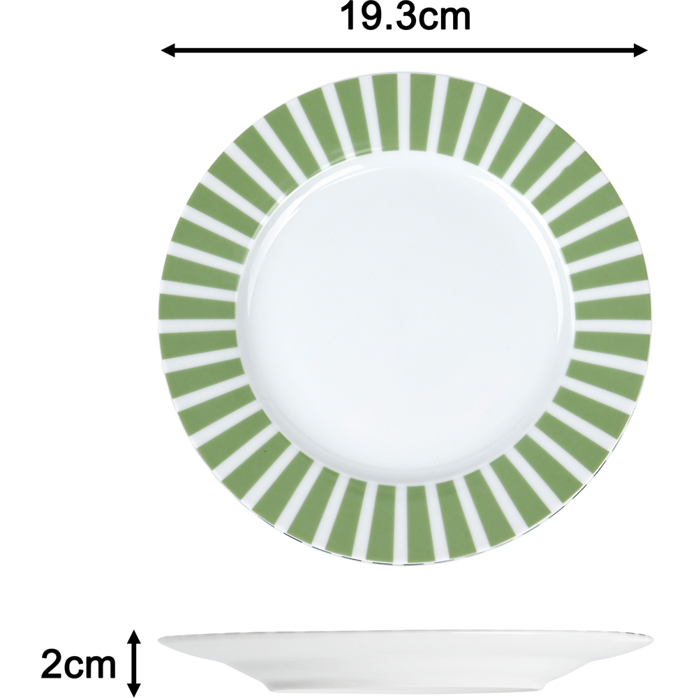Waterside Split Stripe Green 24 Piece Dinner Set Image 6