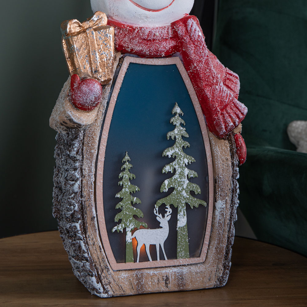 Samuel Alexander Warm White LED Light-Up Woodsman Frosty Glow Snowman Christmas Decoration 45cm Image 5