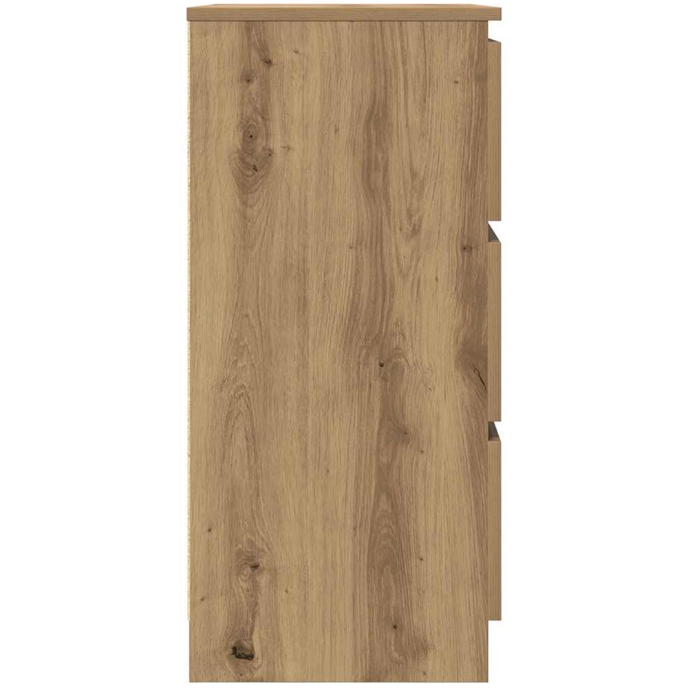 vidaXL 3 Drawer Artisan Oak Sideboard Image 7