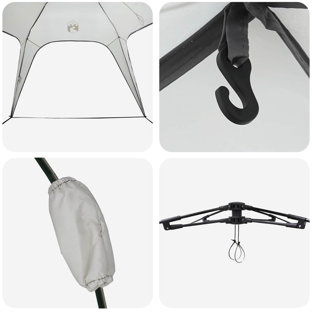 vidaXL 4 Person Instant Tent Grey Image 8