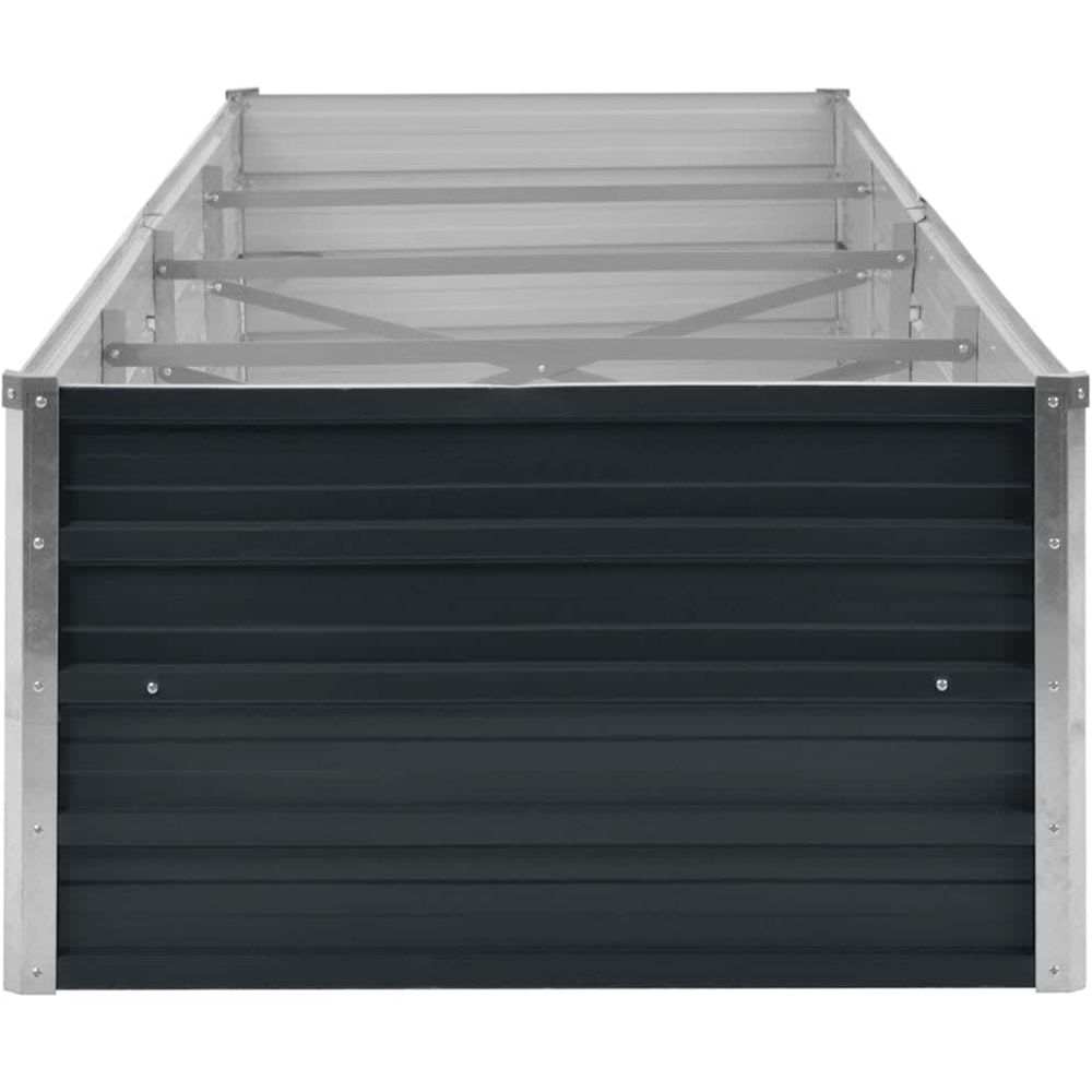 vidaXL Anthracite Galvanised Steel Raised Garden Bed 45 x 80 x 320cm Image 3