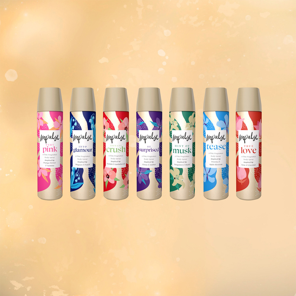 Impulse Instant Crush Blend of Natural Scents Body Spray Deodorant 75ml 6 Pack Image 6
