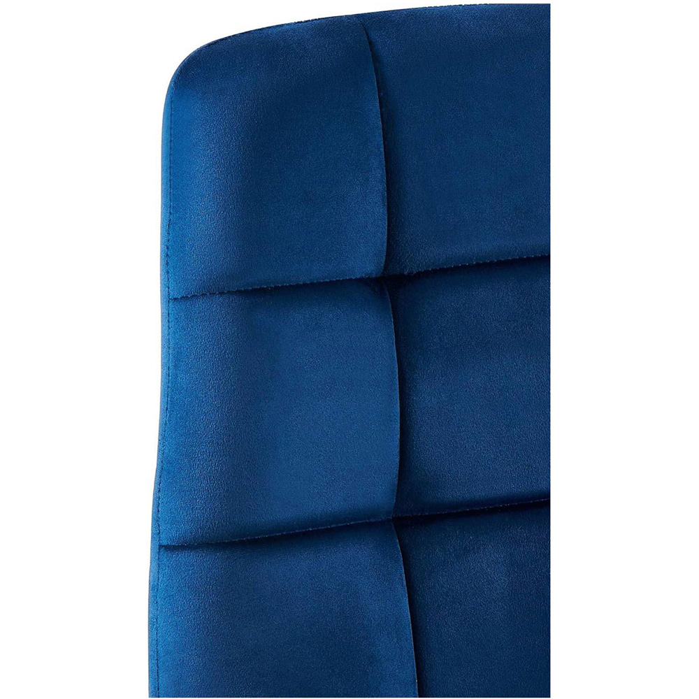 Kosy Koala 4 Seater Wooden Effect Velvet Dining Set Blue Image 3