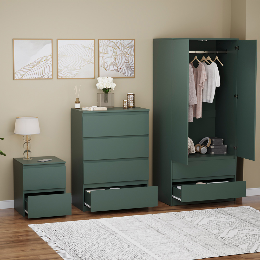 Vida Designs Denver Green 3 Piece Bedroom Furniture Set Image 5