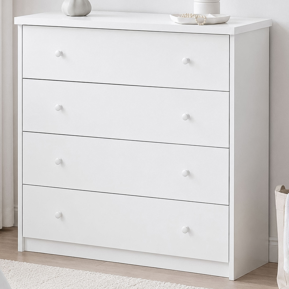 Core Products Erin 4 Drawer White Finish Chest of Drawers  Image 1