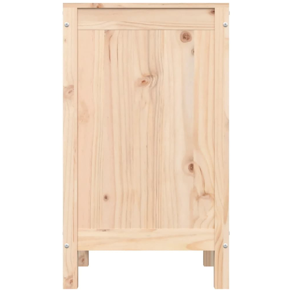 vidaXL Solid Pine Wood Laundry Basket 44 x 44 x 66cm Image 5