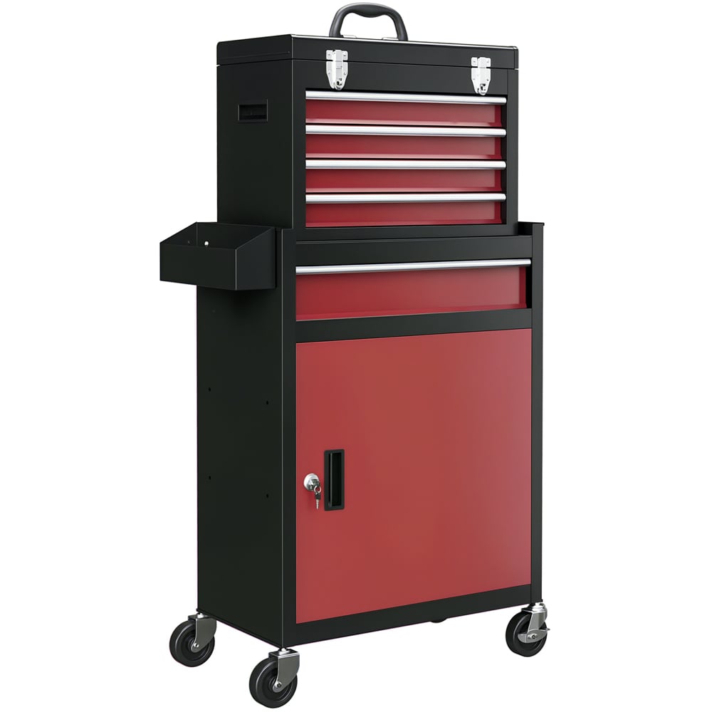 HOMCOM 5 Drawers Tool Cabinet on Wheels Image 1