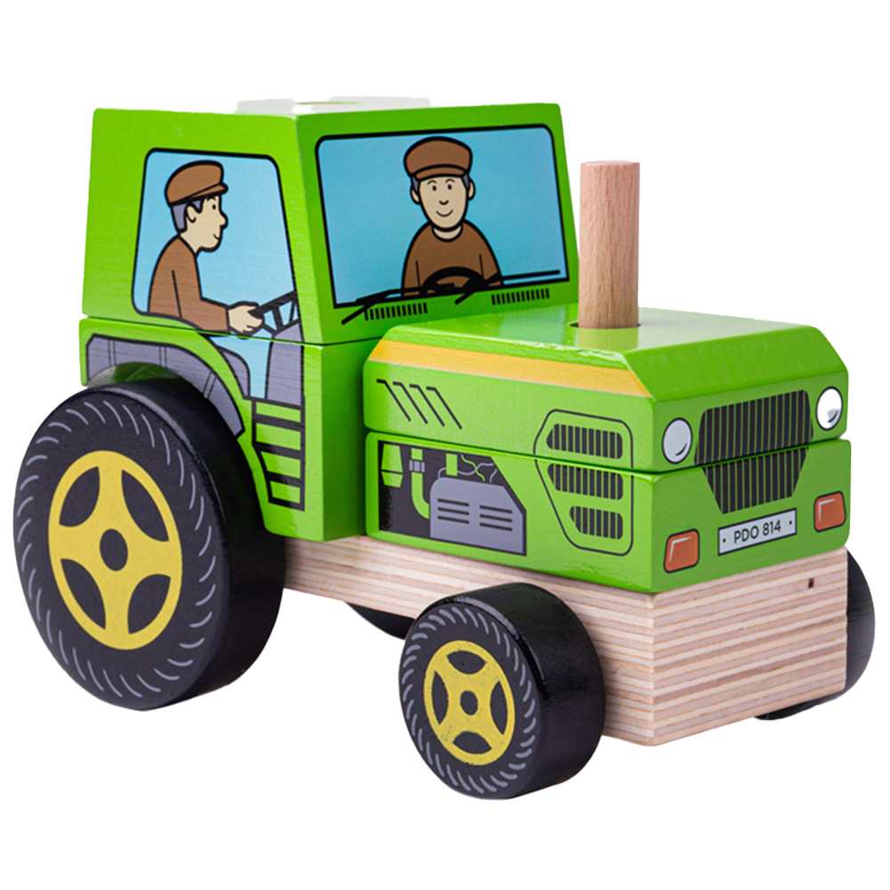 Bigjigs Toys Stacking Tractor Toy Image 1