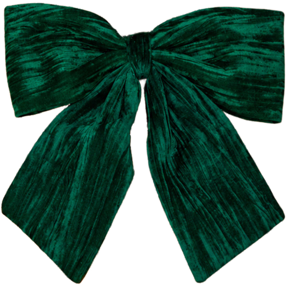 Samuel Alexander Emerald Green Velvet Christmas Bow 44 x 45cm Image 1