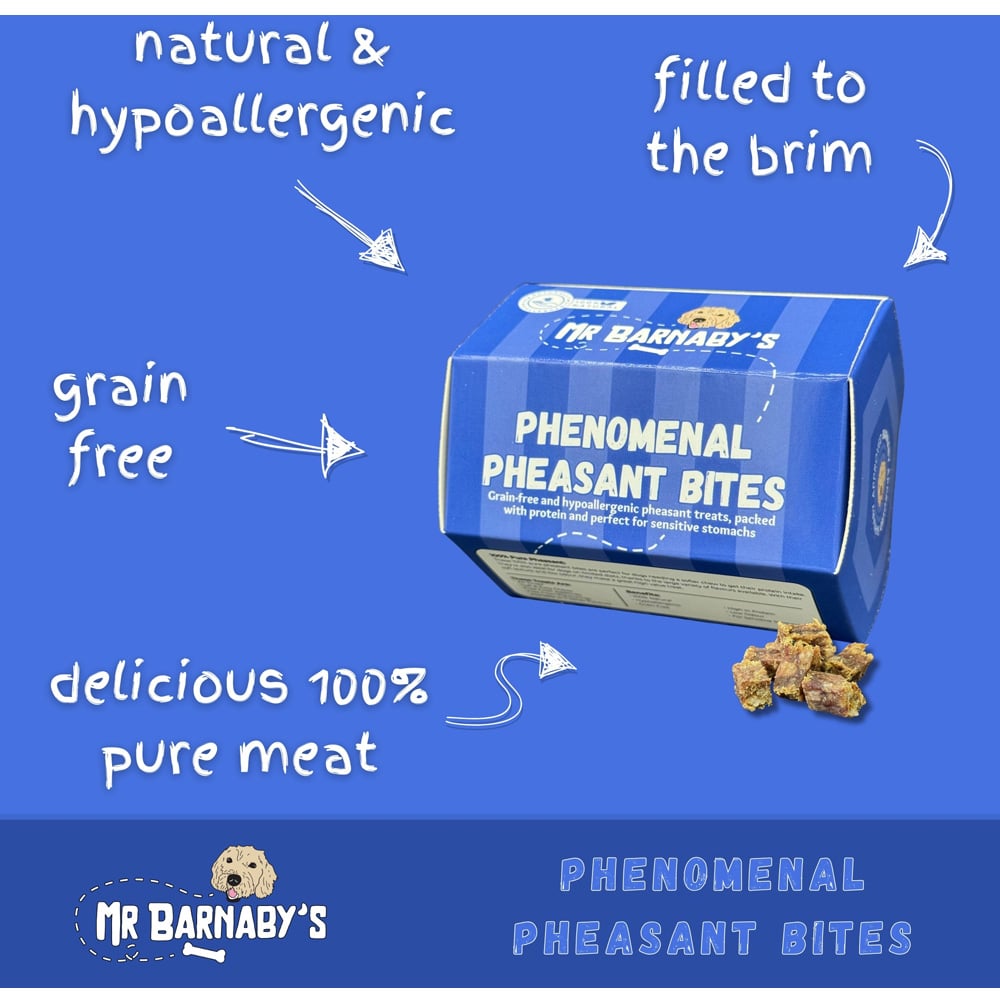 Mr Barnaby's Phenomenal Pheasant Bites Dog Treats 4 Pack Image 3
