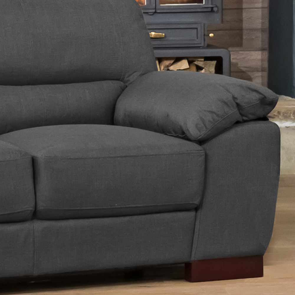 Westbrook 2 Seater Ash Textured Fabric Sofa Image 2