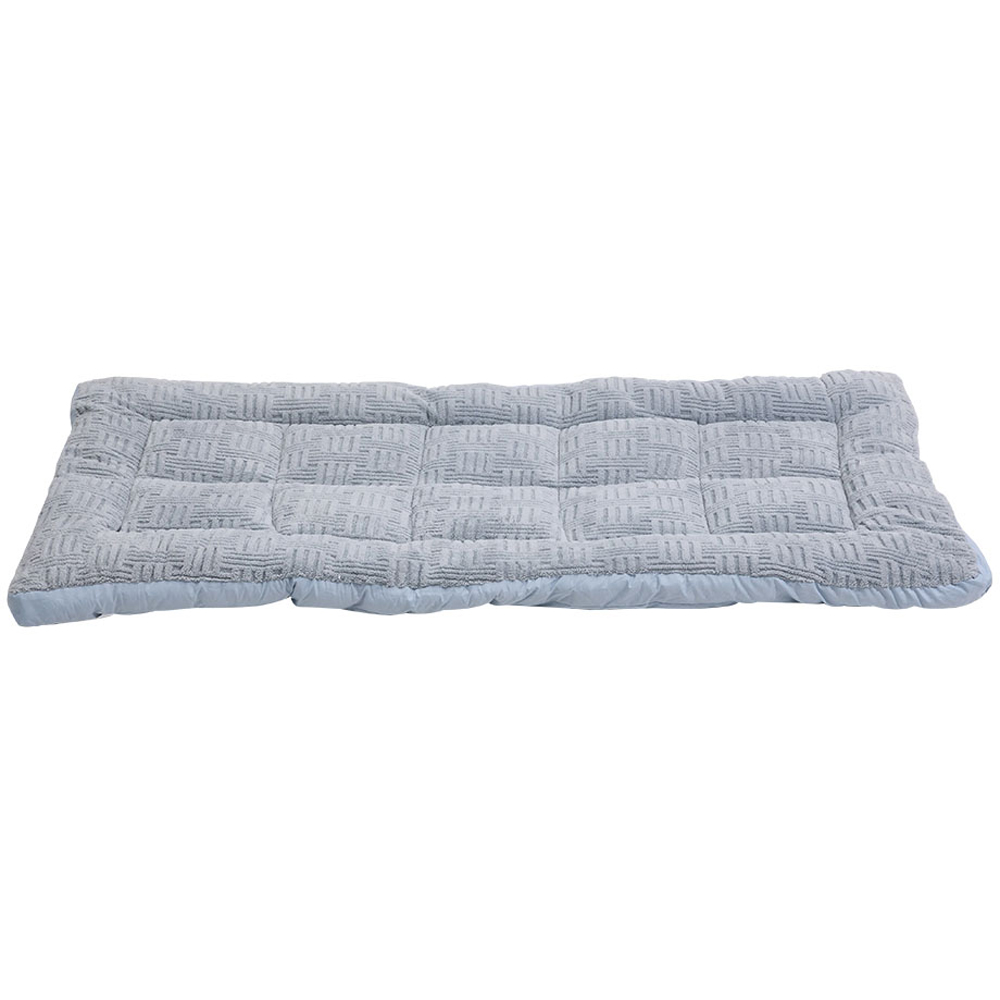 Living and Home Single Grey and Blue Quilted Mattress Topper Image 3