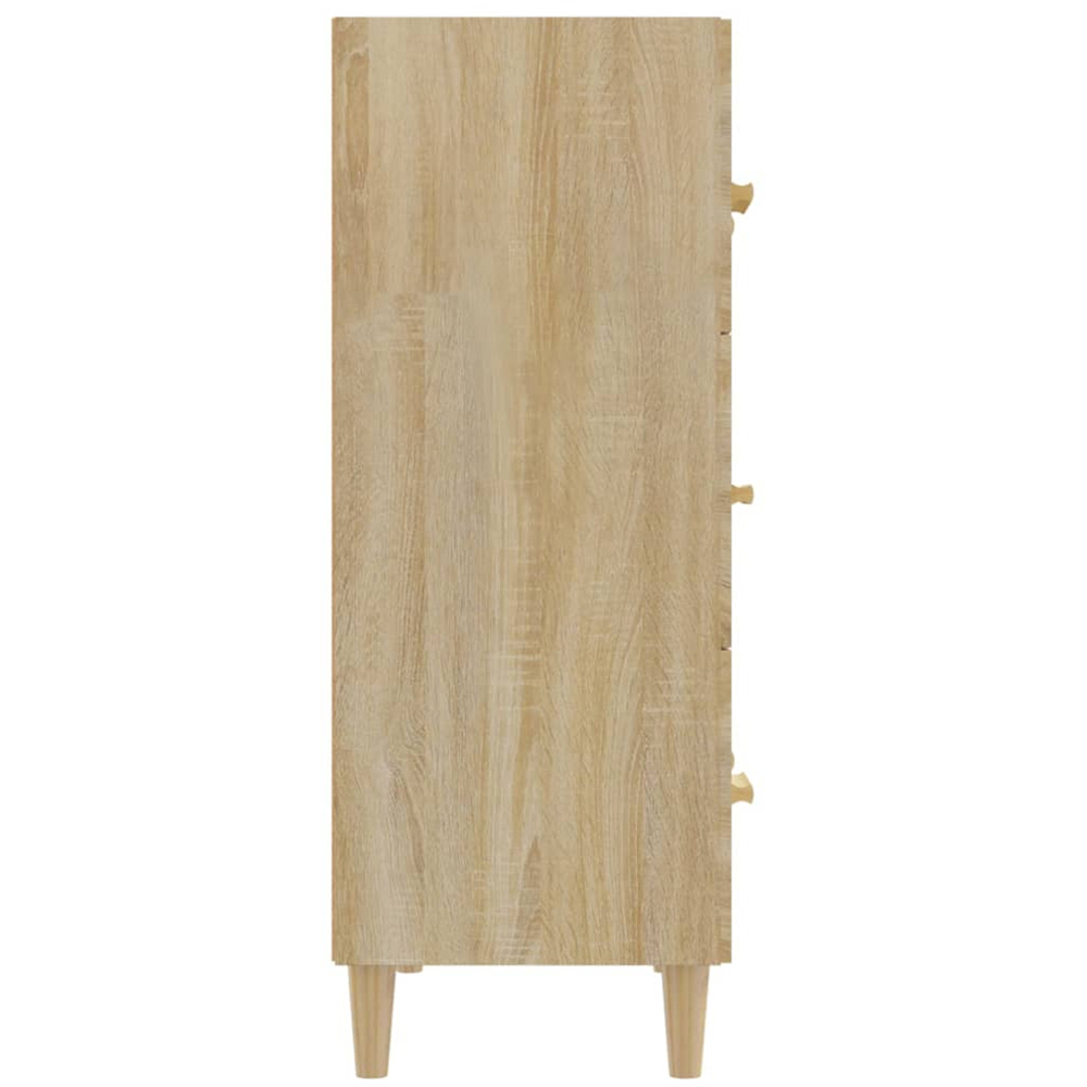 vidaXL 3 Drawer Sonoma Oak Sideboard Image 4