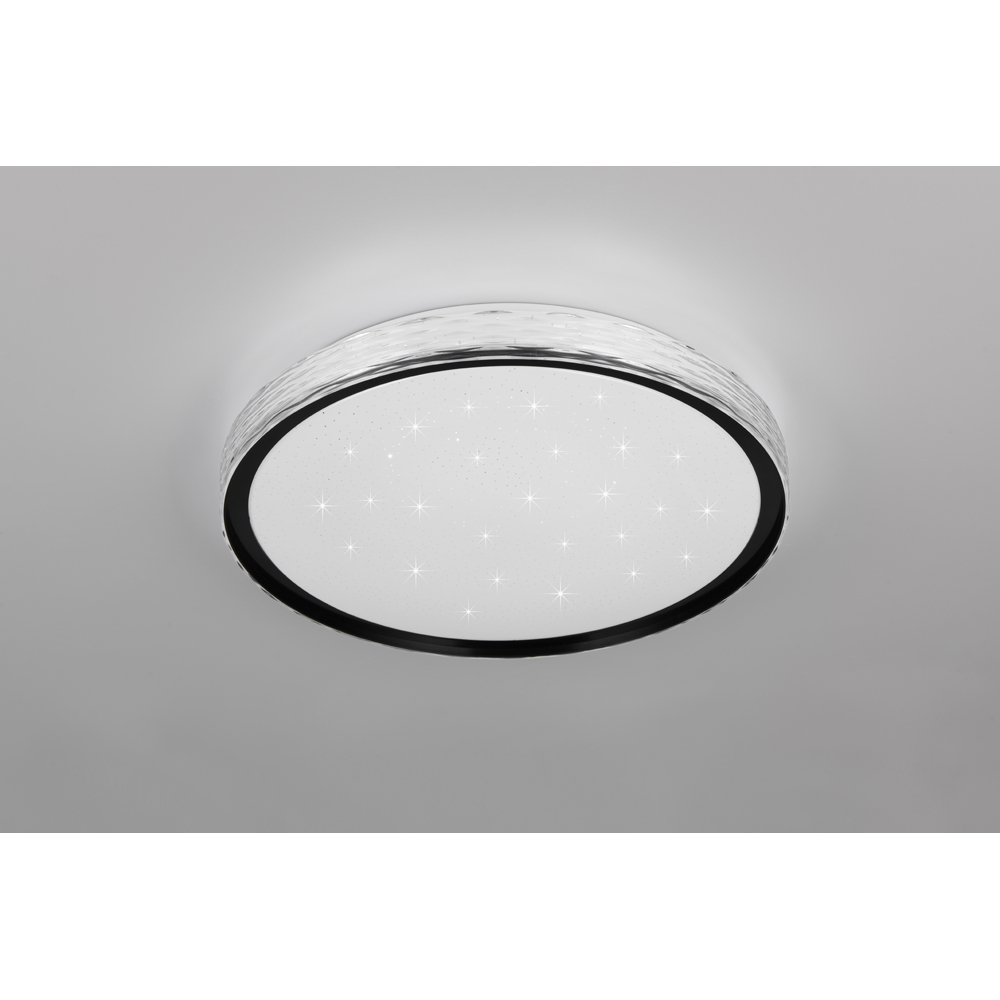 TRIO Varda Black Matt Integrated LED Ceiling Light Image 3