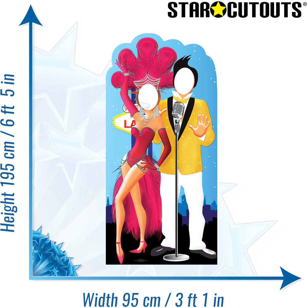 Star Cutouts Vegas Couple Stand In Cutout 6.4ft Image 7