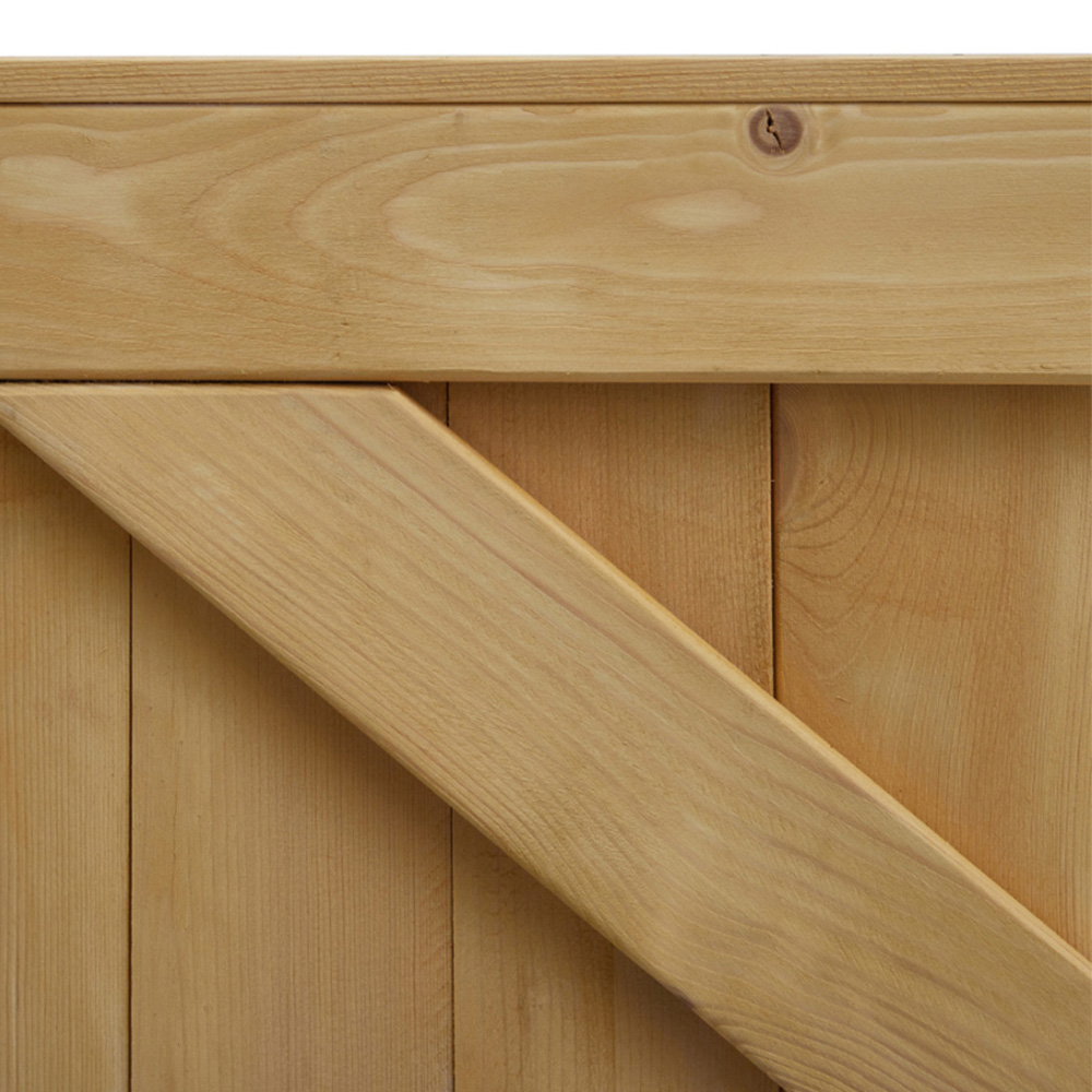 Living and Home Traditional Pine Wood Garden Gate with Latch 91 x 152cm Image 5