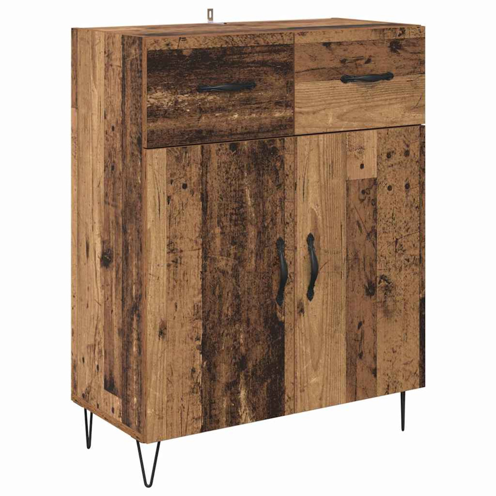 vidaXL 4 Door 2 Drawer Old Wood Sideboard Image 6