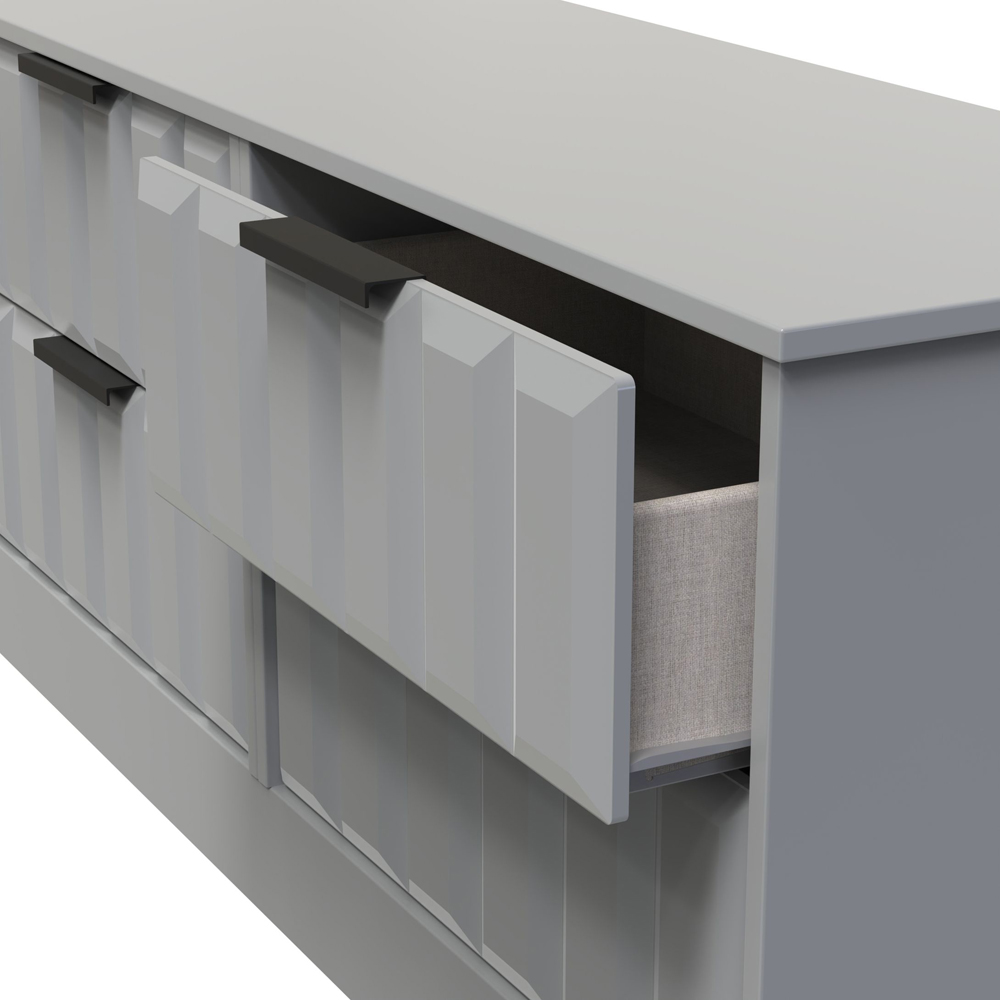 Crowndale New York 4 Drawer Dusk Grey Chest of Drawers Ready Assembled Image 6