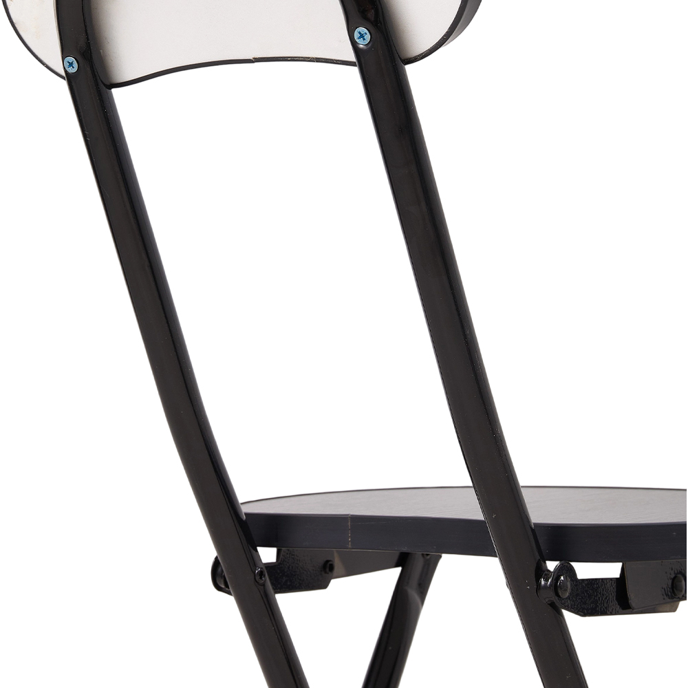 Living and Home Set of 2 Black Portable Foldable Dining Chairs Image 6