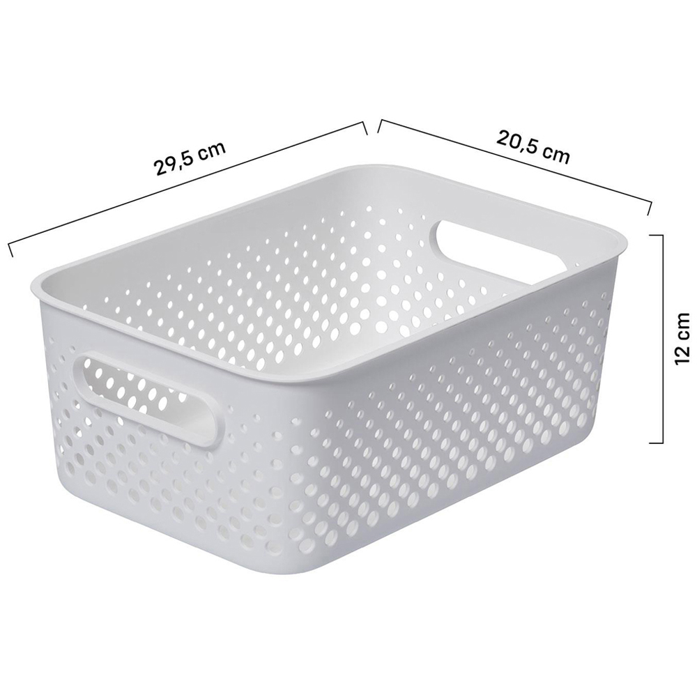 SmartStore Essence White Medium Storage Basket 5.6L 3 Pack Image 9