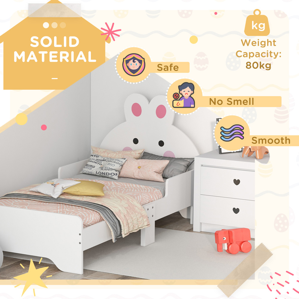 Tommy Toys White Rabbit Toddler Bed Image 7