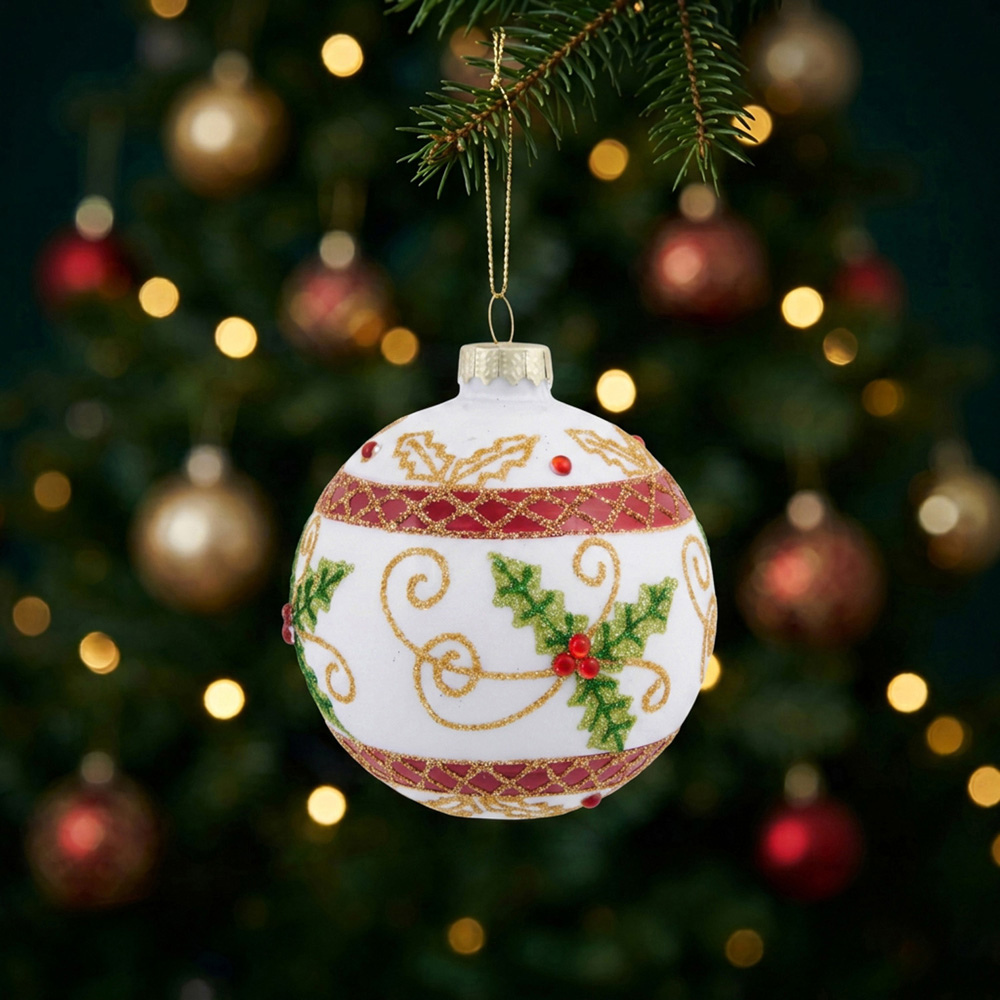 Festive Holly Bauble Image 3