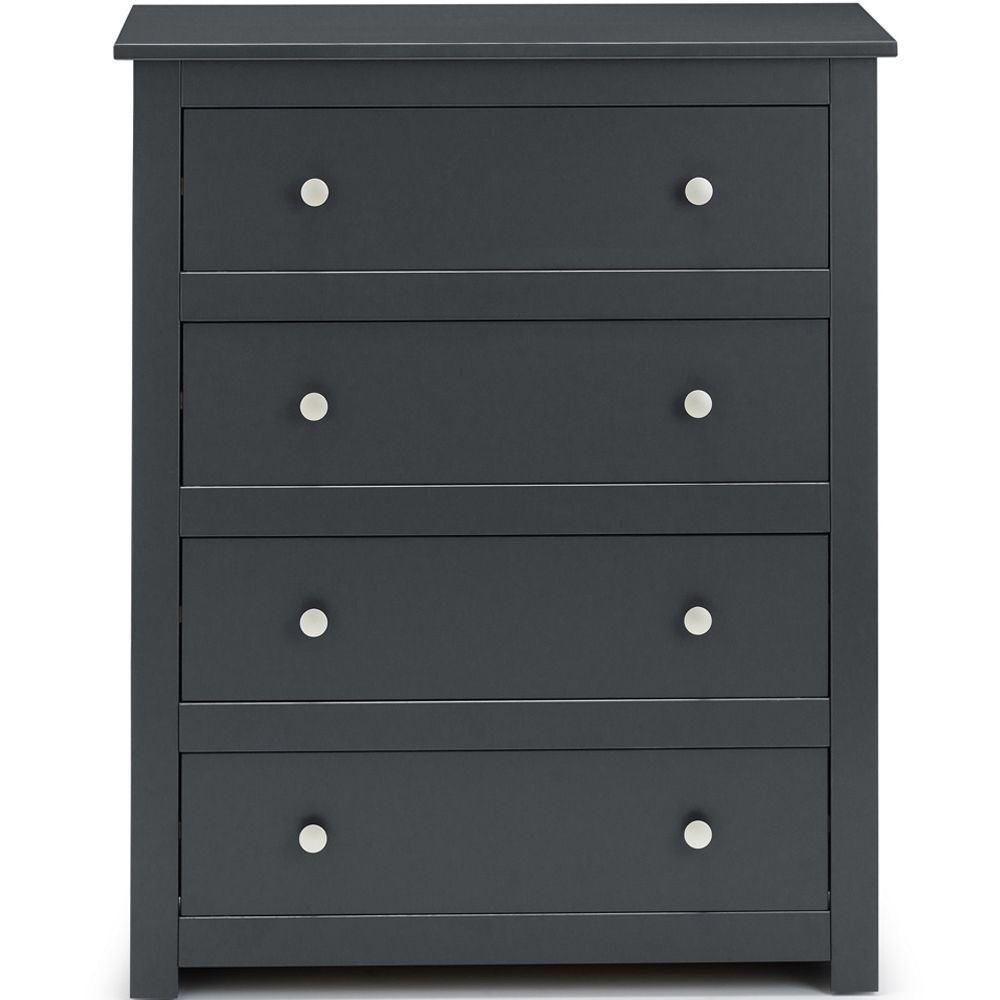 Julian Bowen Radley 4 Drawer Anthracite Chest of Drawers Image 3