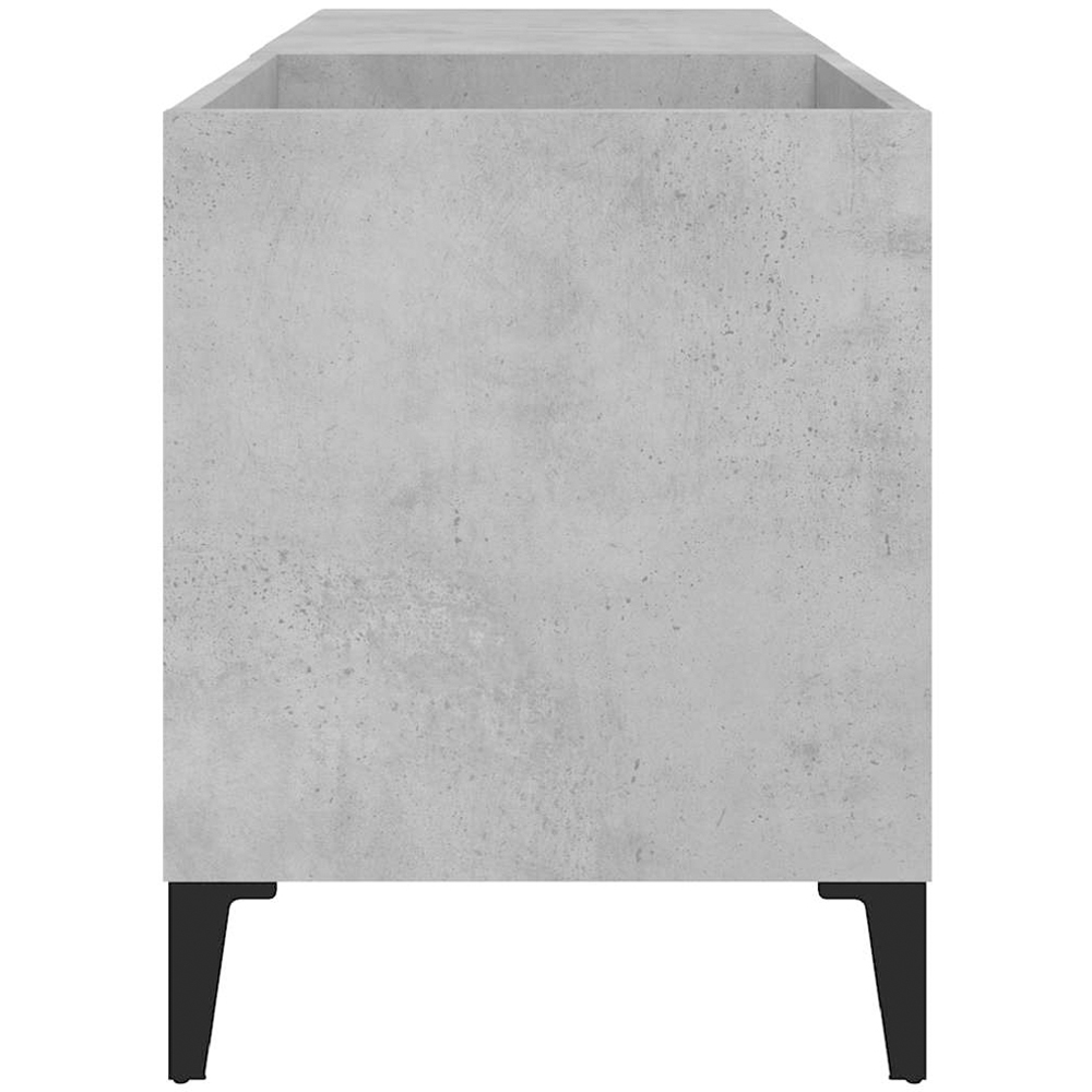 vidaXL 2 Shelf Concrete Grey Rectangular Record Cabinet Image 5