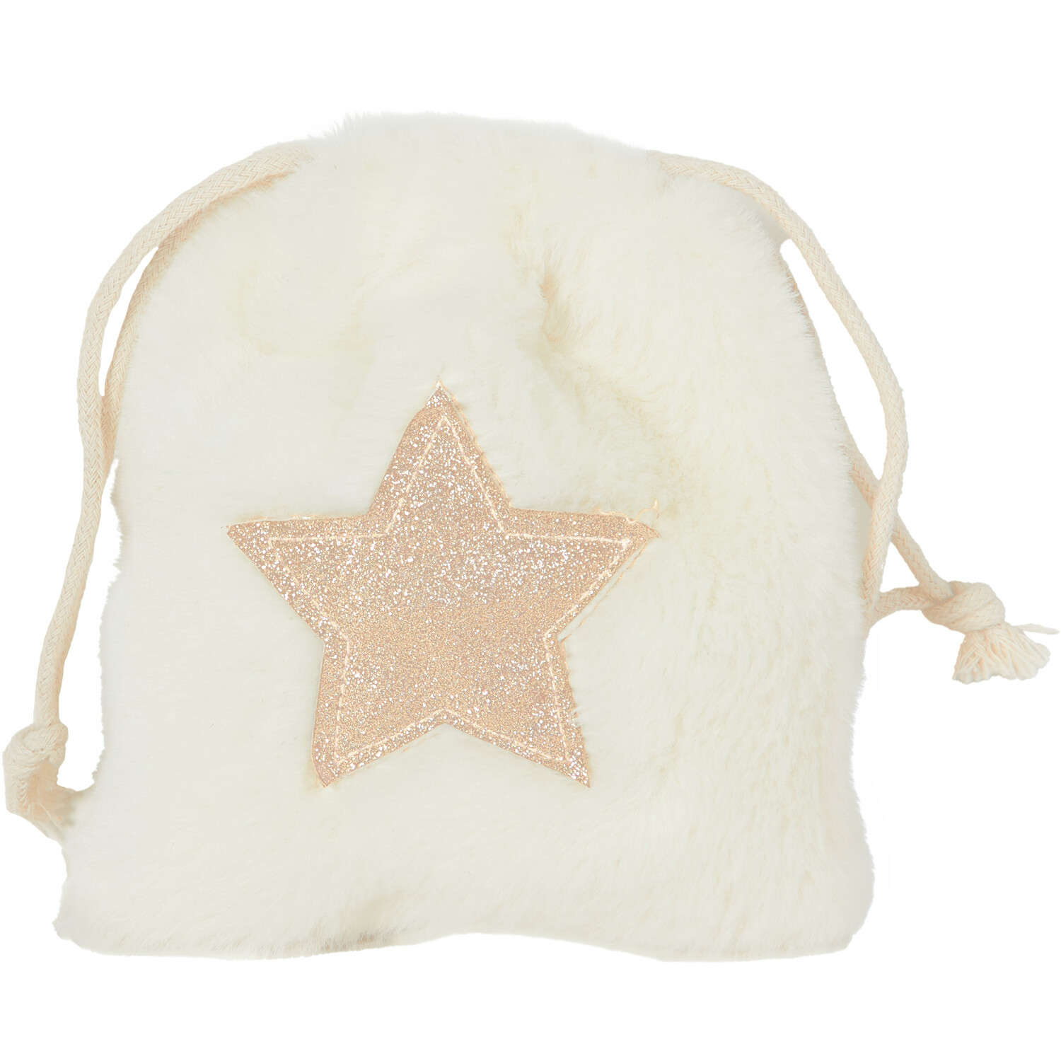 Gold Glitter Star Plush Bag Image 1