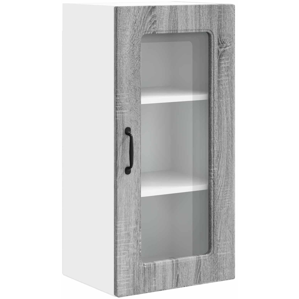 vidaXL Kalmar Single Door Grey Sonoma Wall Kitchen Cabinet 2 Pack Image 2
