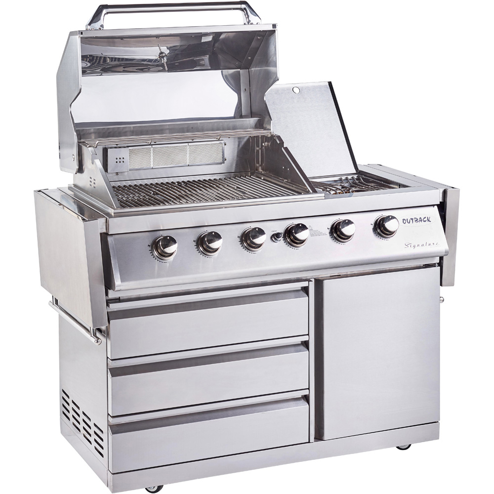 Outback Signature II 4 Burner Hybrid Gas Barbecue with Side Burner and Multi Cooking Surface Image 2