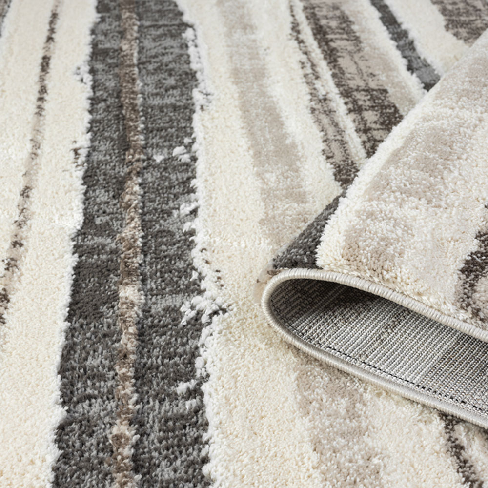 Desire Rugs Eleanor Mocha Striped Embossed Rug 200 x 290cm Image 3