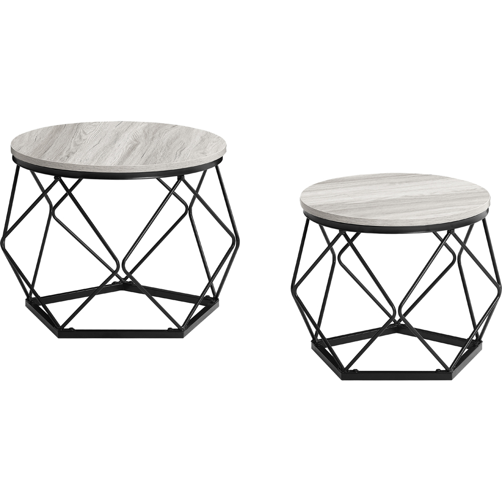 VIDA DESIGNS Brooklyn Grey Nest of Tables Set of 2 Image 2