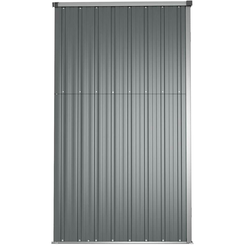 vidaXL 7.4 x 2.9ft Grey Galvanised Steel Pent Garden Tool Shed Image 2