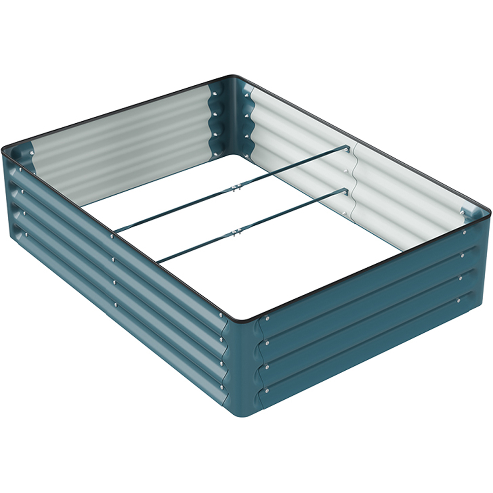 Living and Home Green Rectangular Galvanised Steel Raised Garden Bed 120 x 90cm Image 3