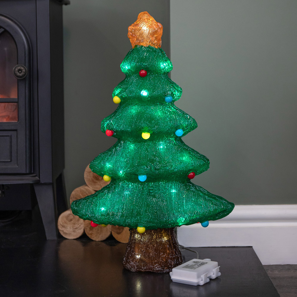 Samuel Alexander 60 Cool White LED Light Up Bauble Tree Christmas Decoration 46cm Image 1